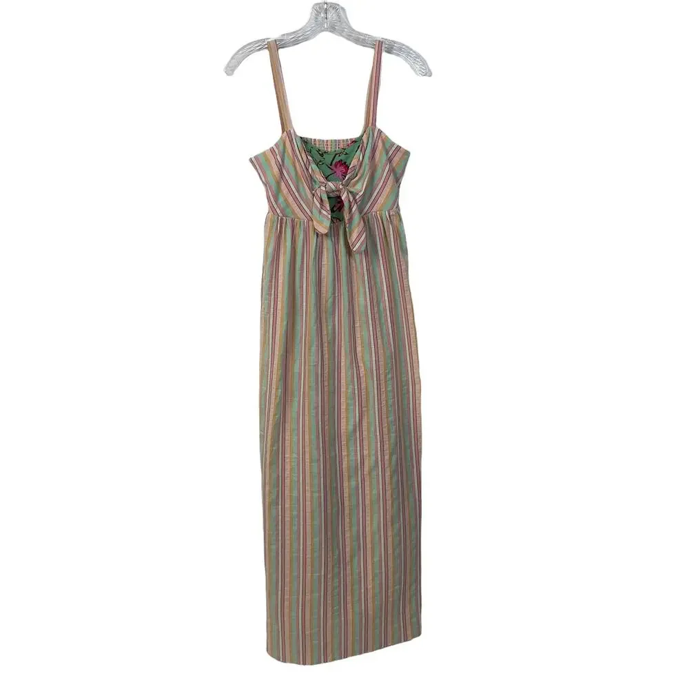 NWT Matilda Jane Maxi Dress Striped “No Baggage” S Spring Summer Sundress New
